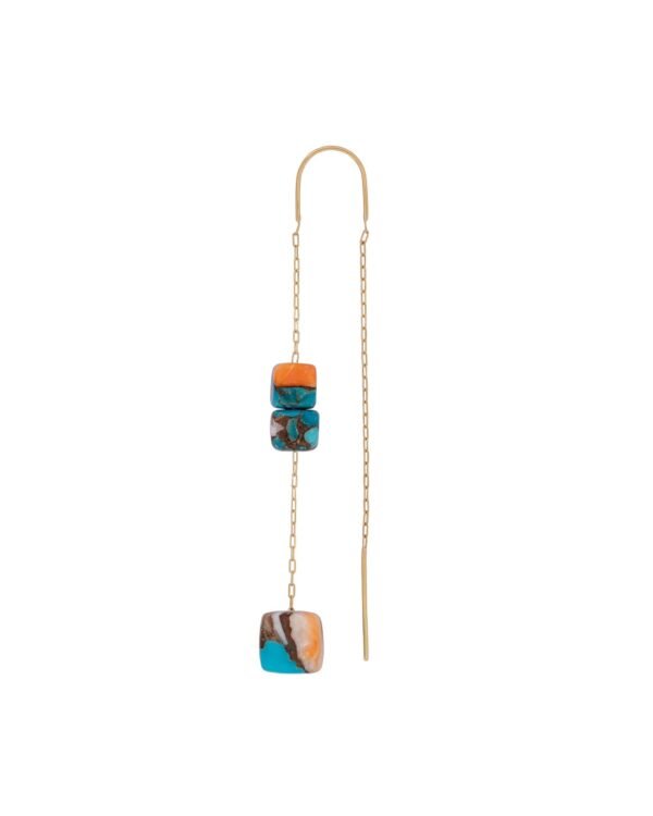 LUMI Arizona Turquoise Threader Earrings