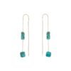 LUMI Blue Arizona Turquoise Threader Earrings